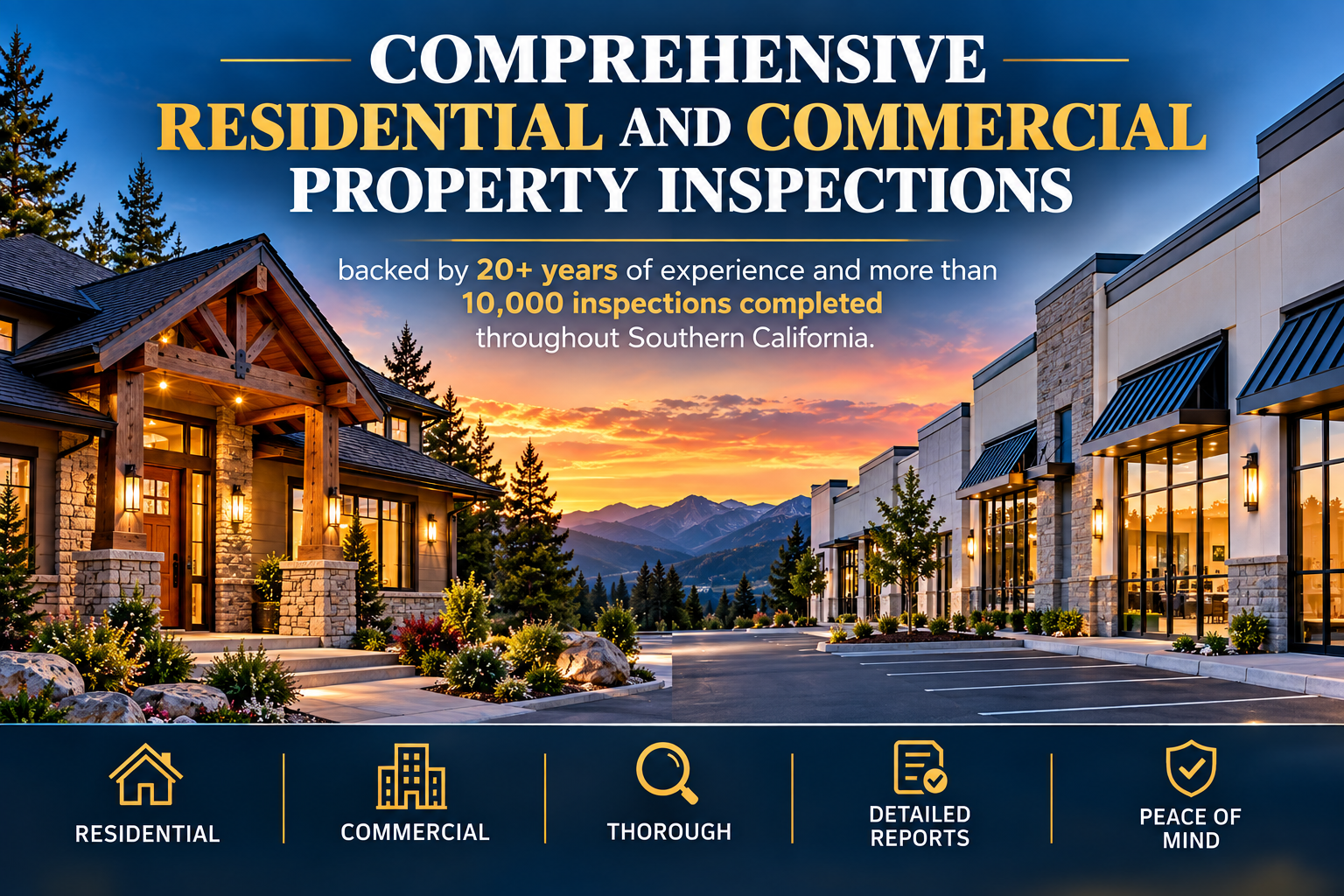 Residential and commercial property inspections in Southern California