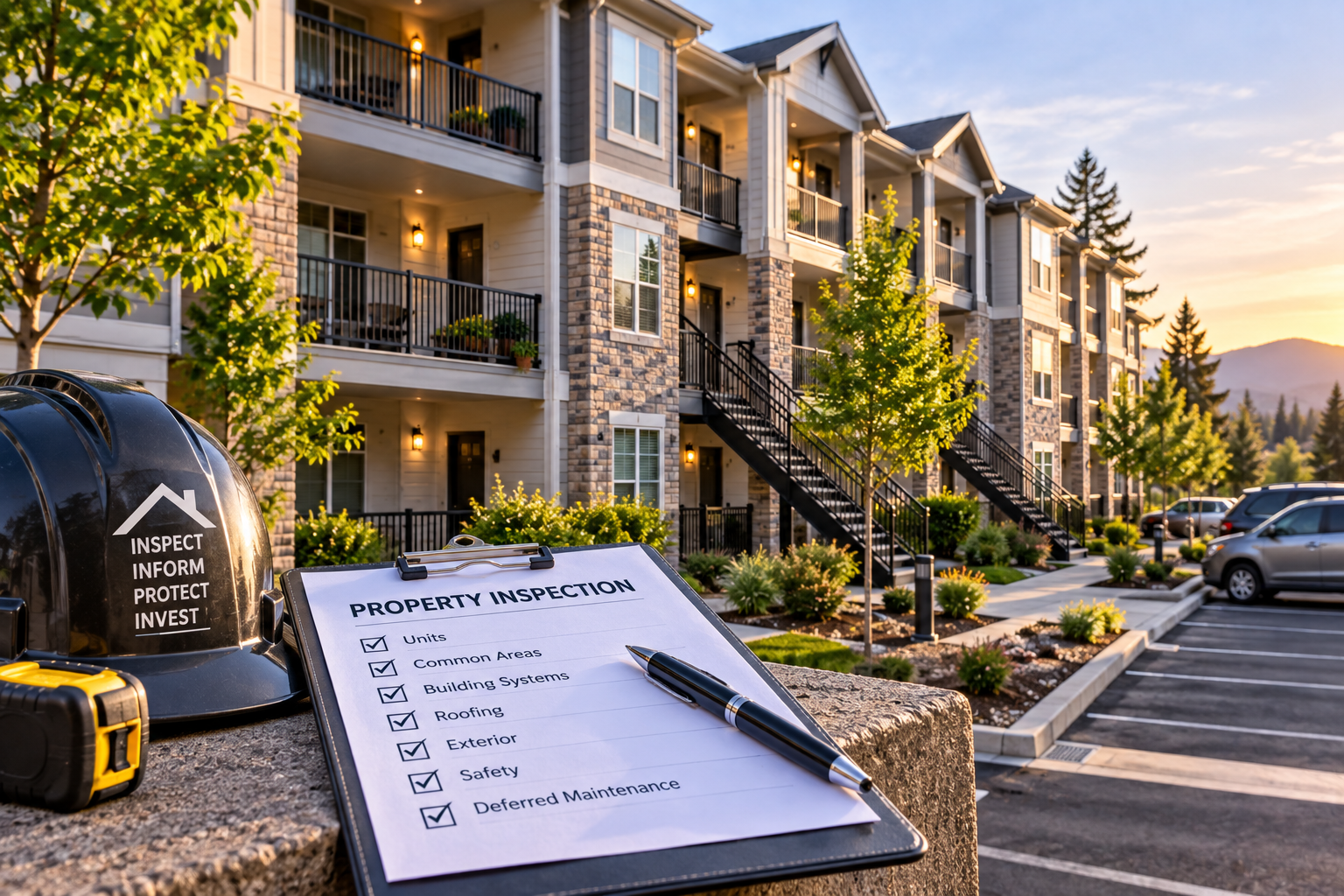 Apartment property inspection checklist and inspection equipment