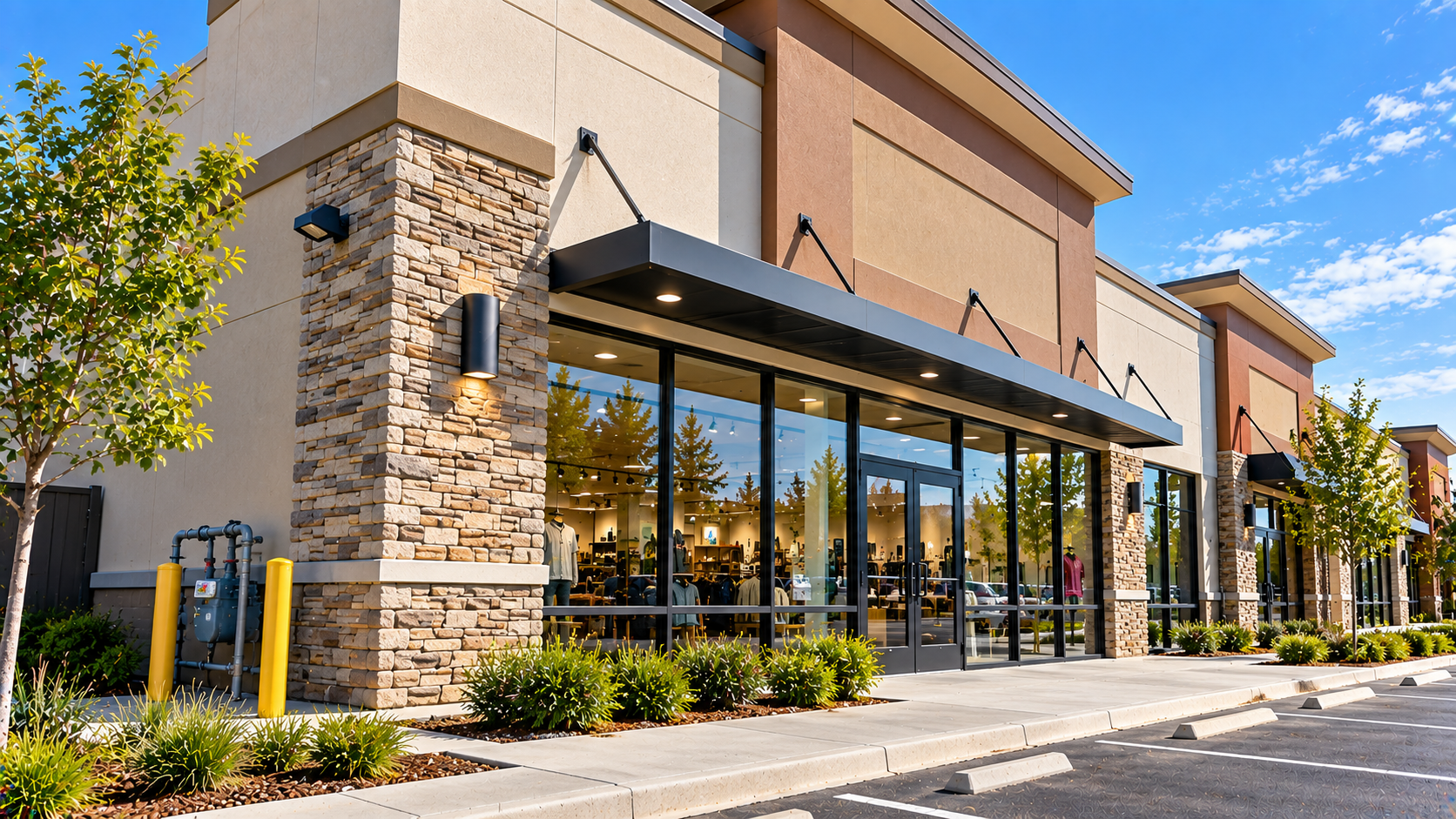 Modern retail storefront exterior